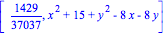 [1429/37037, x^2+15+y^2-8*x-8*y]